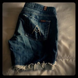 7 forallmankind jean longer shorts.